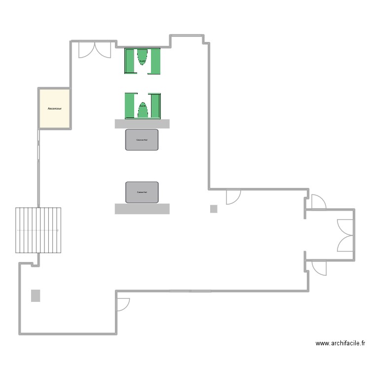 Hall. Plan de 1 pièce et 5 m2
