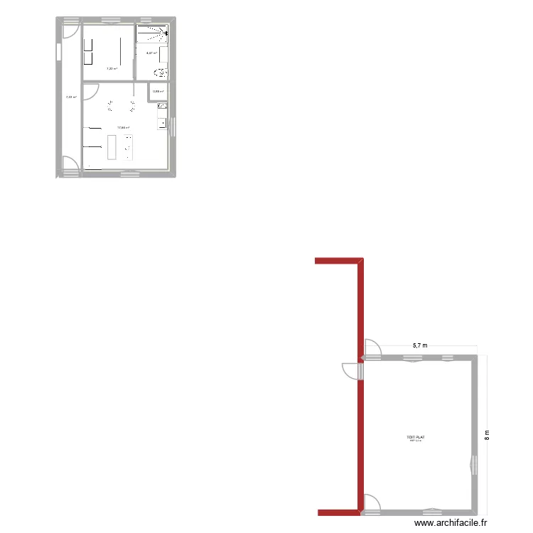 PAGA. Plan de 11  et 80 m²