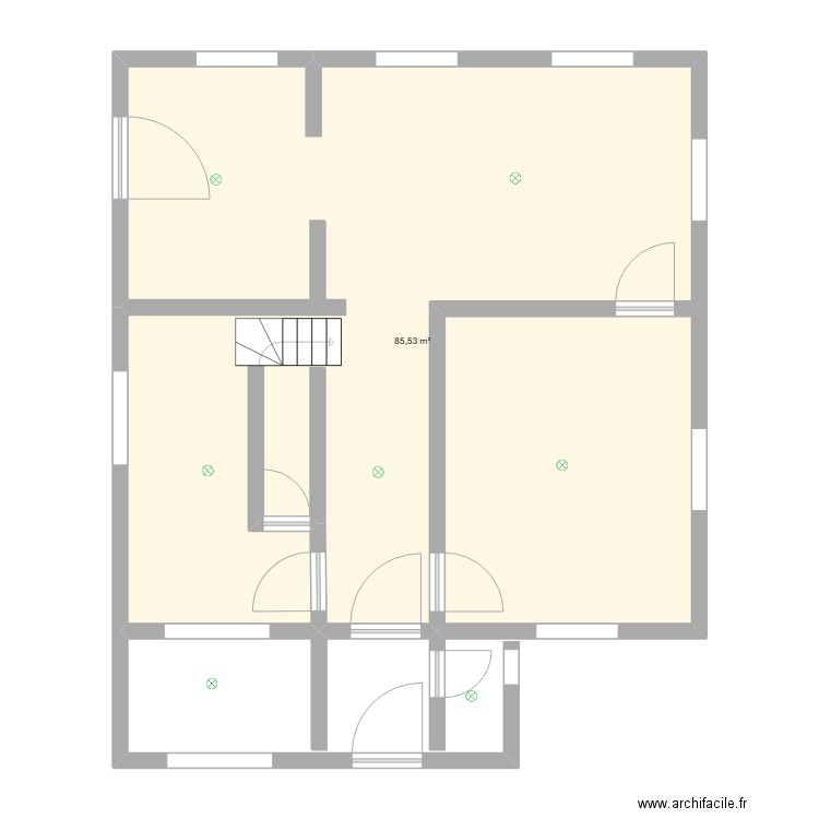 wisembach rdc. Plan de 1 pièce et 86 m2