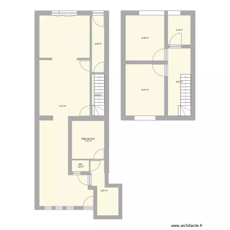 Maison 1. Plan de 