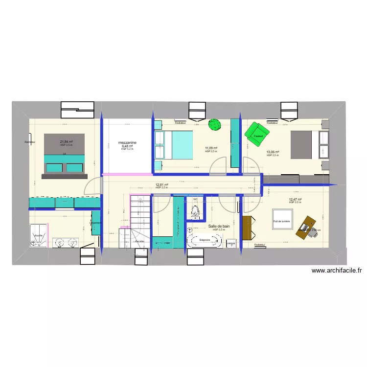 Nico-Emilie-plan 26-11-25. Plan de 12 pièces et 179 m²