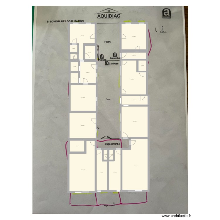 test1. Plan de 22 pièces et 253 m2