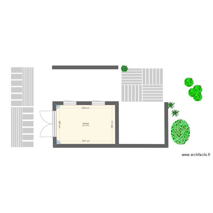 garage RDC- non aménagé. Plan de 0 pièce et 0 m2
