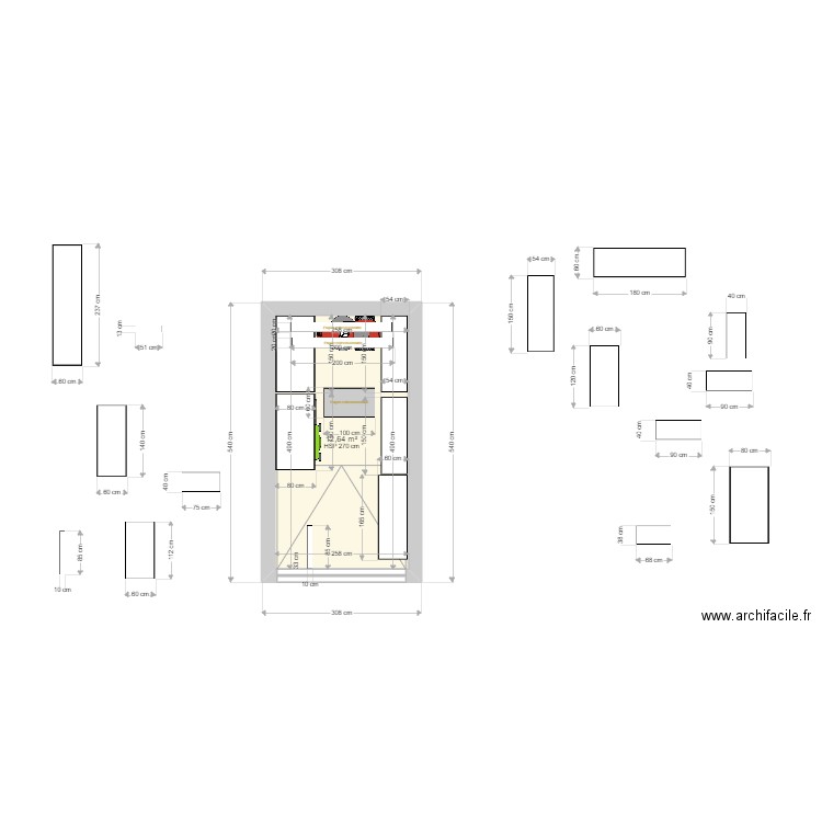 Garage 3. Plan de 1 pièce et 13 m2