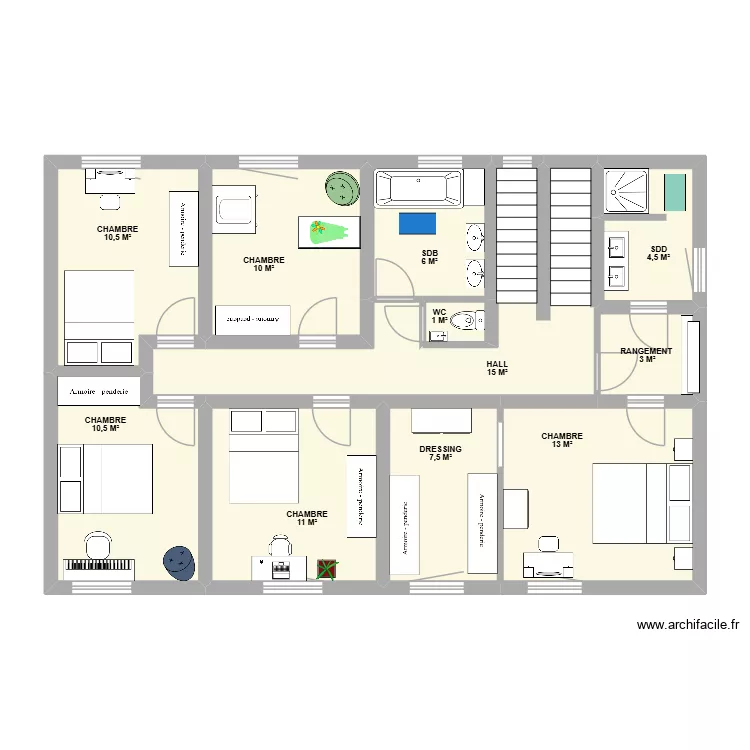 1er ETAGE INCOURT. Plan de 11 et 91 m² 1er ETAGE INCOURT. Plan de 11 et 91 m²