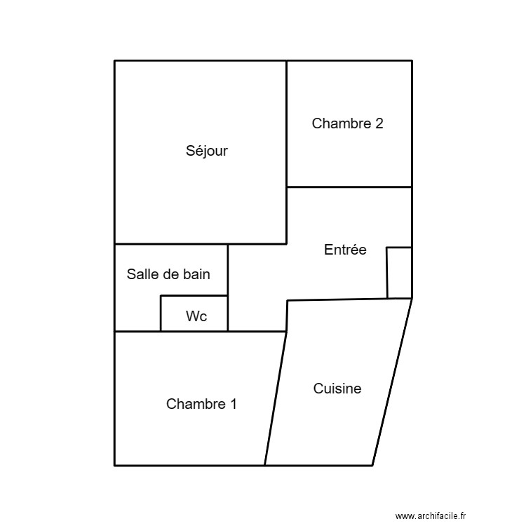 CONCARNEAU JONCOURT GENERAL MORVAN. Plan de 8 pièces et 32 m2