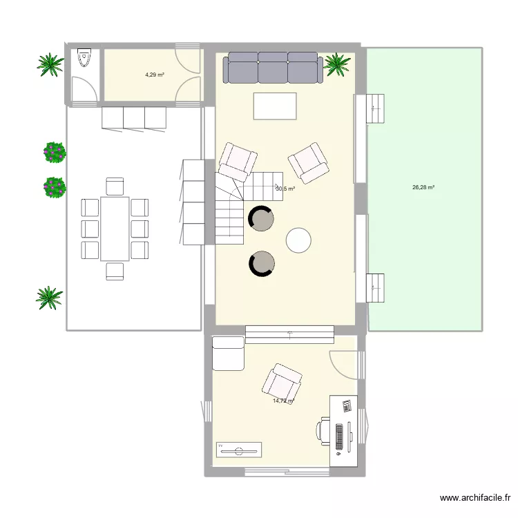 Maison sete. Plan de 4 Pièces et 76 m² Maison sete. Plan de 4 Pièces et 76 m²
