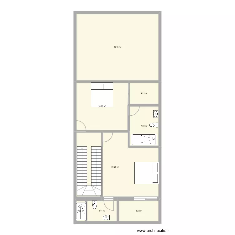 Itzimna V2. Plan de 8  et 107 m²