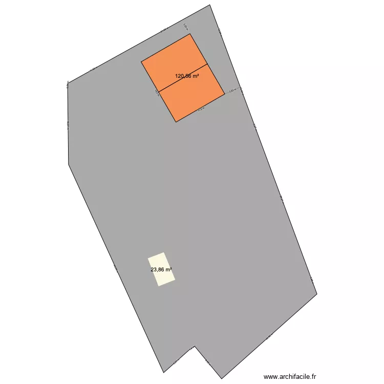 Plan de masse ETAT ACTUEL. Plan de 2 et 144 m² Plan de masse ETAT ACTUEL. Plan de 2 et 144 m²
