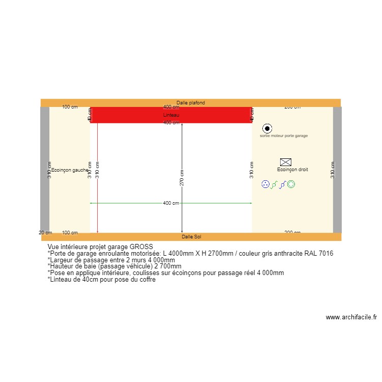 Plan intérieur Projet Garage MG. Plan de 0 pièce et 0 m2