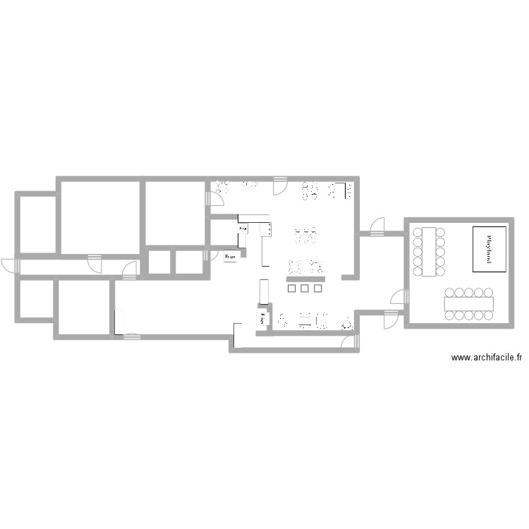 mcdo. Plan de 8 pièces et 178 m2