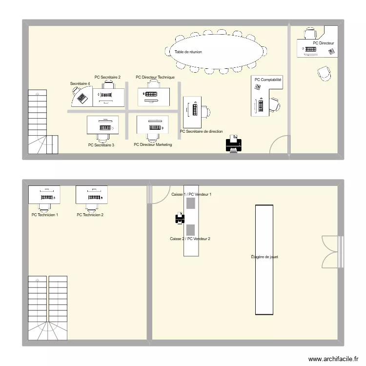 117 - Situation actuelle. Plan de 4  et 166 m²