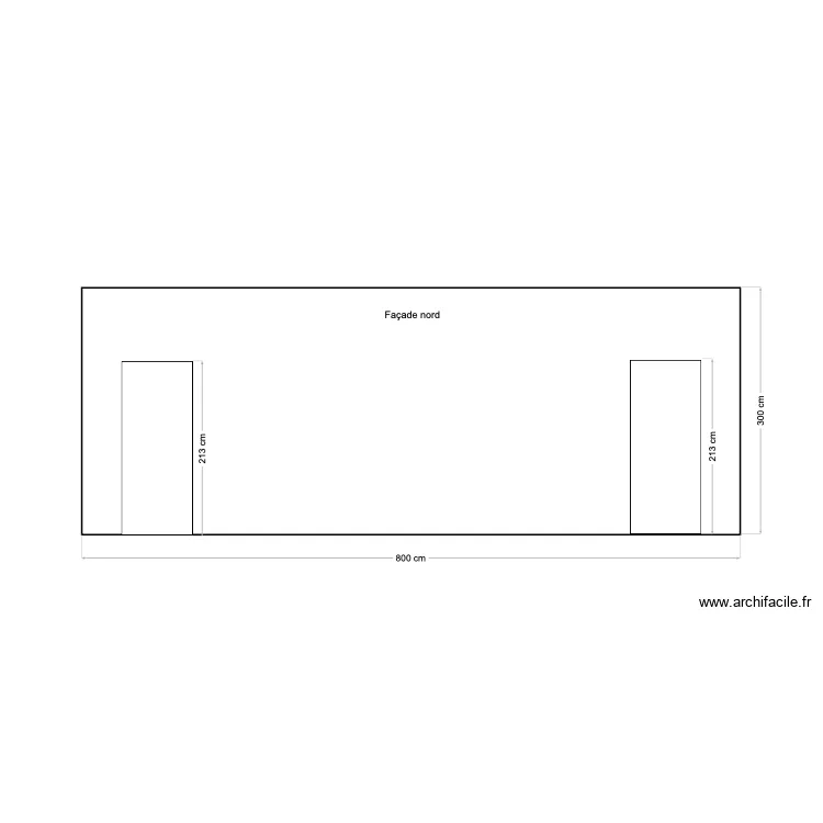 Garage façade nord. Plan de Garage façade nord. Plan de