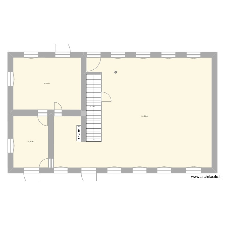rdc VIDE. Plan de 0 pièce et 0 m2