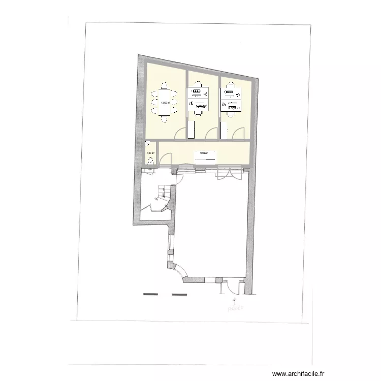 Villiers cab 2. Plan de 5 et 43 m² Villiers cab 2. Plan de 5 et 43 m²