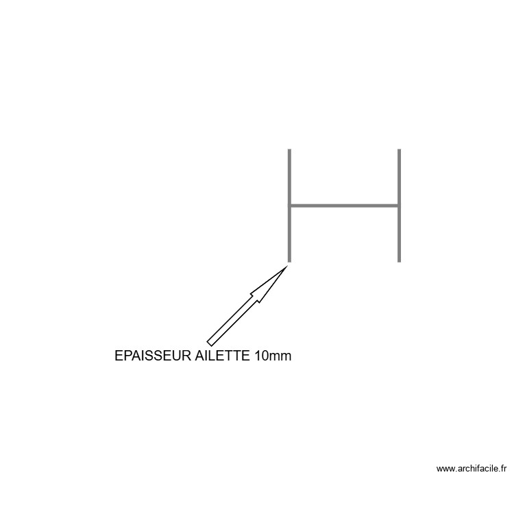Profil en H. Plan de 0 pièce et 0 m2