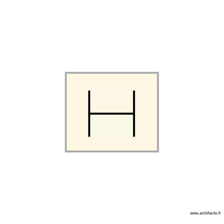 Profil en H. Plan de 1  et 2 m²