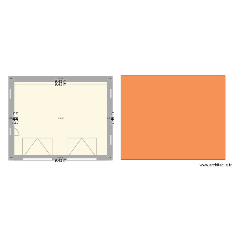 garage m. Plan de 0 pièce et 0 m2