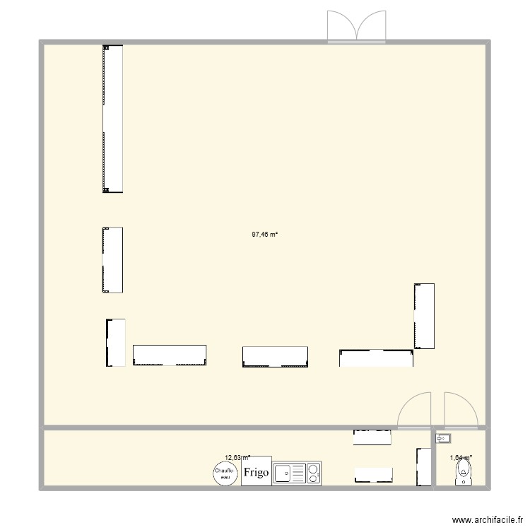 creon 1. Plan de 3 pièces et 112 m2