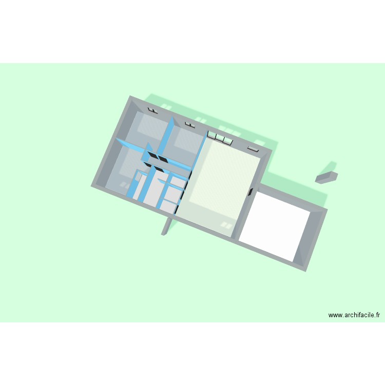 PLAN MAISON PLEIN PIED ALEXANDRE. Plan de 11 pièces et 123 m2