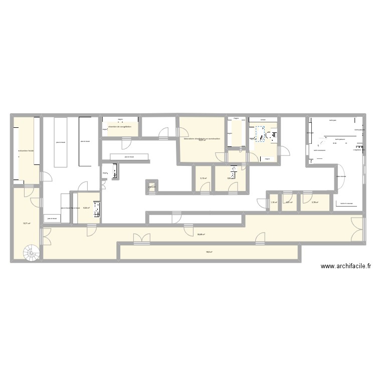 labo. Plan de 0 pièce et 0 m2