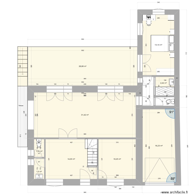 Projet_RDF_RDC_001. Plan de 0 pièce et 0 m2