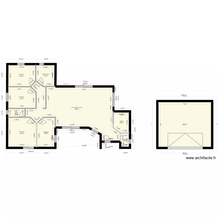 Autoire. Plan de 11  et 331 m²
