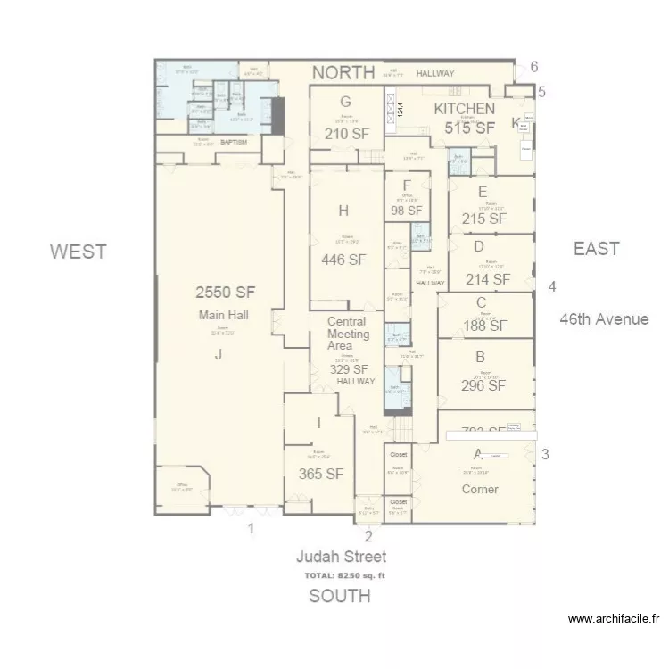 bakery Judah st. Plan de bakery Judah st. Plan de