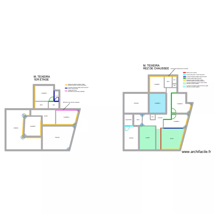 TEIXEIRA. Plan de 24  et 221 m²