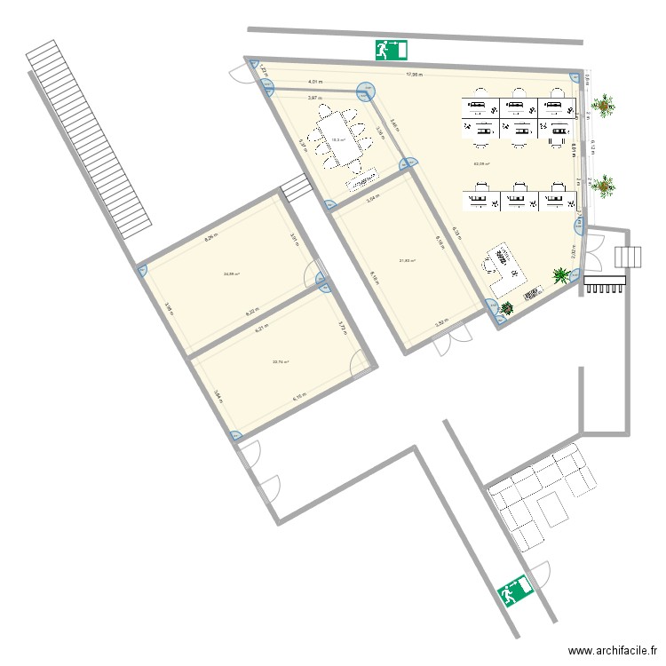 002. Plan de 5 pièces et 147 m2