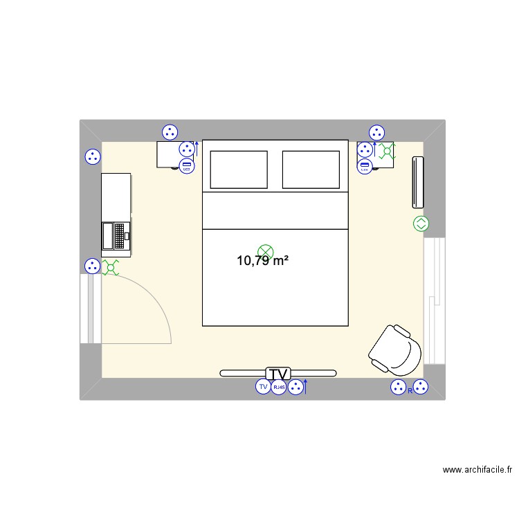 CH1. Plan de 1 pièce et 11 m2