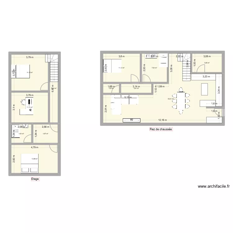 Maison l&eacute;a Antoine Container v9. Plan de 12  et 137 m²