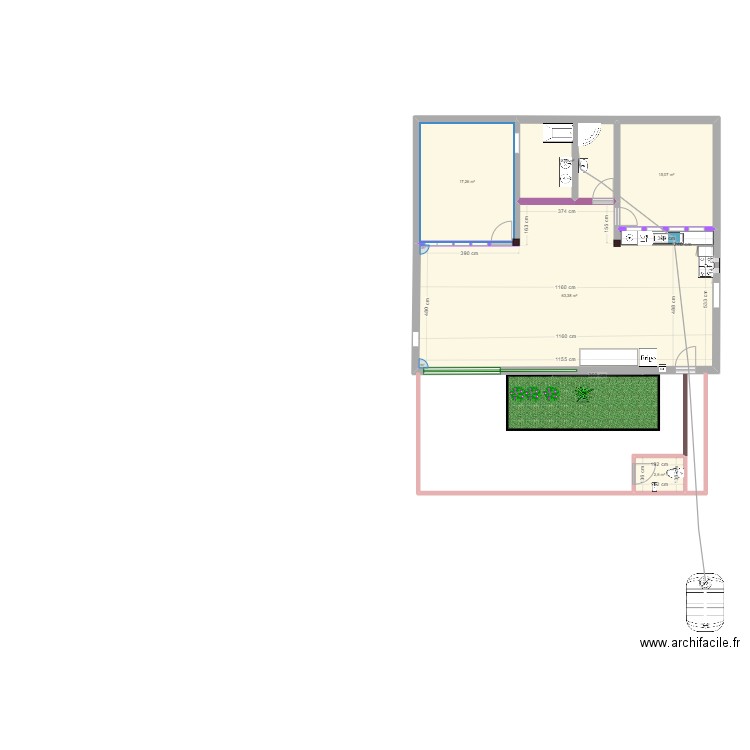 armazem1 novo. Plan de 5 pièces et 109 m2