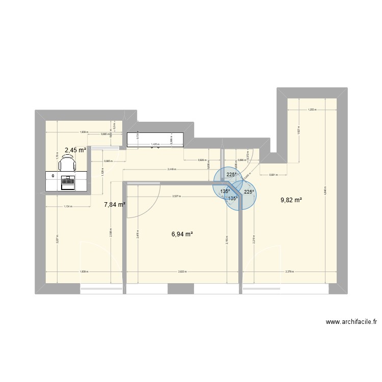 LOCAL ESTHETIQUE. Plan de 4 pièces et 27 m2