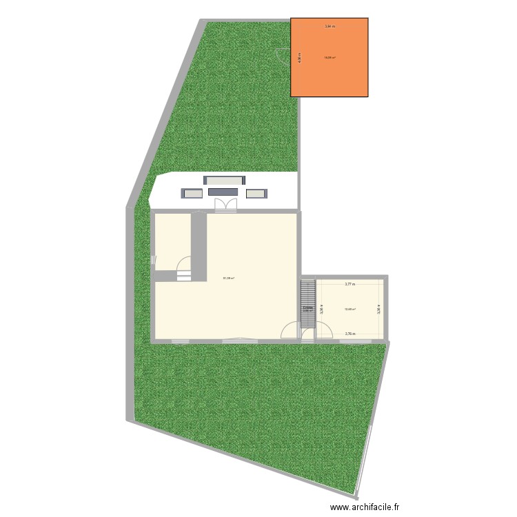PLAN N1. Plan de 10 pièces et 155 m2