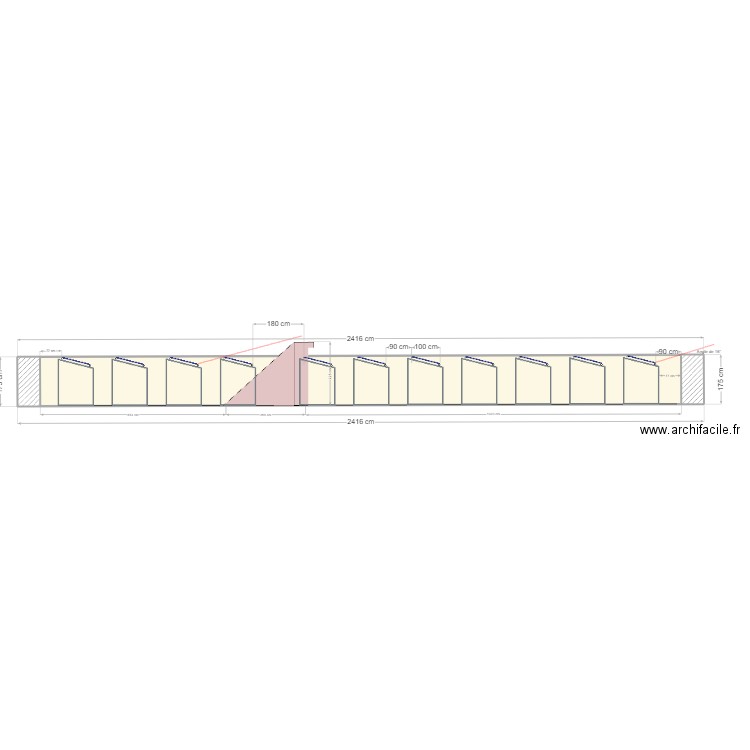 Coupe Fort Saint-Marine PV 15° HT=1.45 m. Plan de 0 pièce et 0 m2