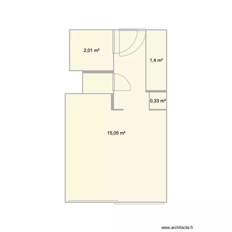 Appartement LGM. Plan de 4  et 19 m²