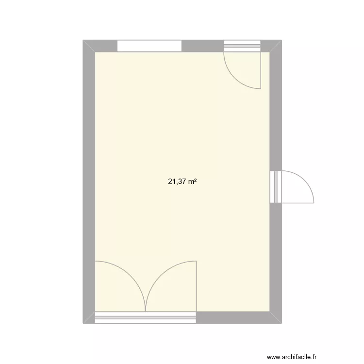 Garage. Plan de 1 Pièce et 21 m² Garage. Plan de 1 Pièce et 21 m²