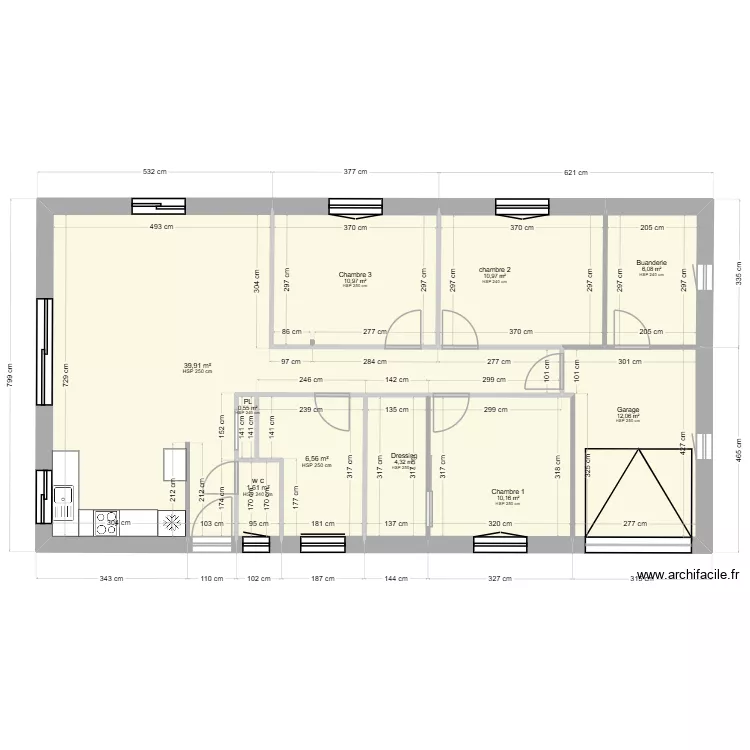 Sonia7. Plan de 10  et 103 m²