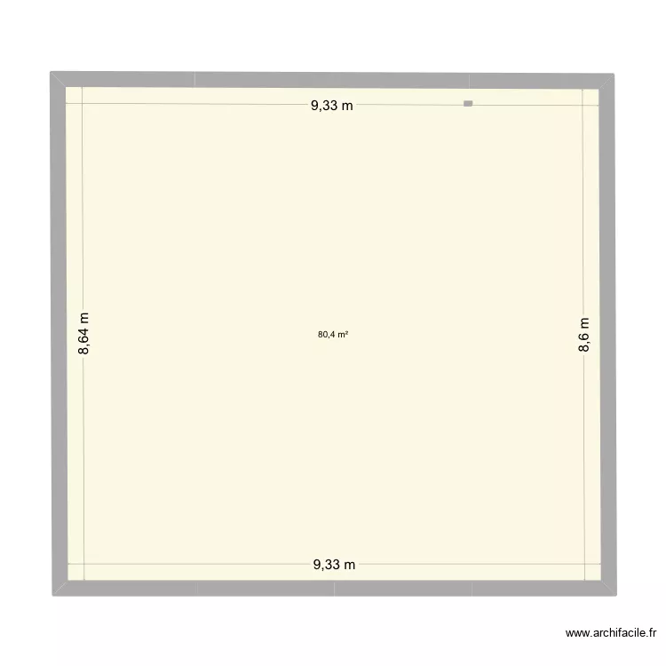 Maison. Plan de 1 et 80 m² Maison. Plan de 1 et 80 m²