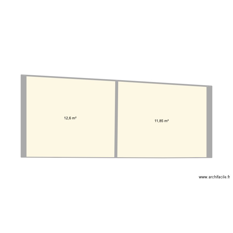 COUPE 3. Plan de 2 pièces et 24 m2