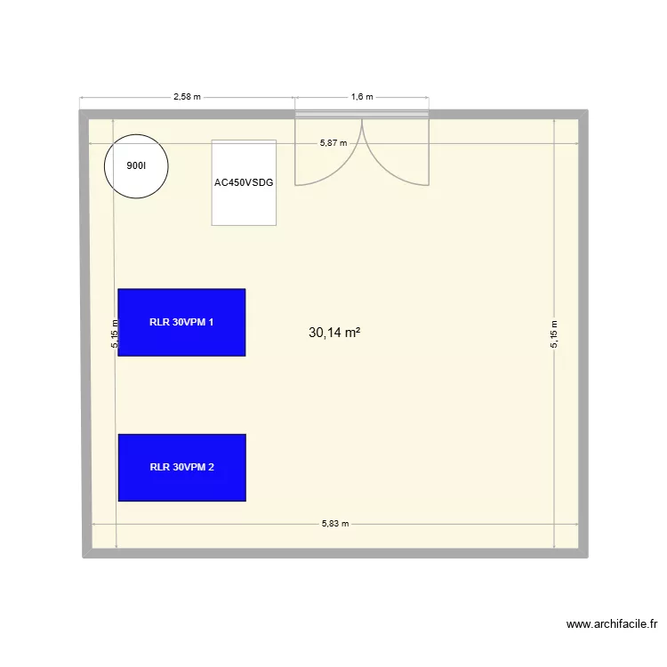 BAUDIN. Plan de 1  et 30 m²