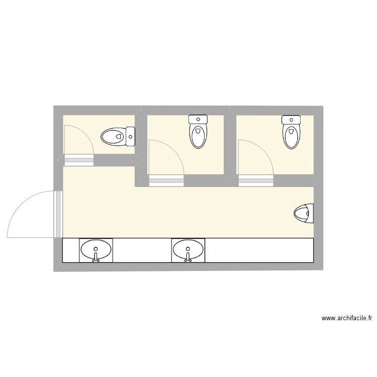 Salle de bain Scierie. Plan de 0 pièce et 0 m2