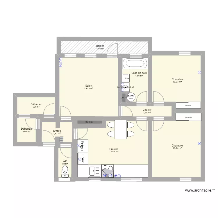 Appartement Melissa Elec. Plan de 13 et 78 m² Appartement Melissa Elec. Plan de 13 et 78 m²