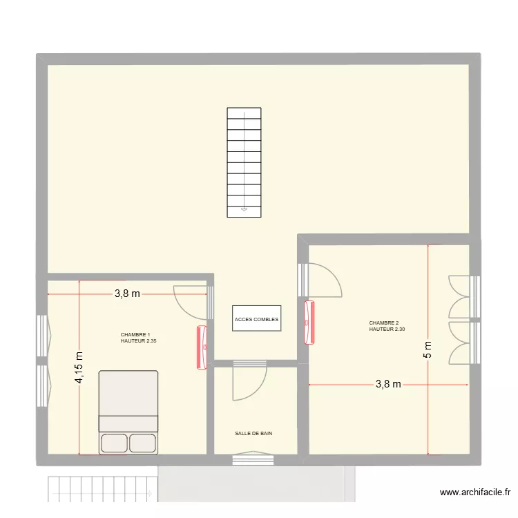 RDC et ETAGE FLAITZ MARCKOLSHEIM. Plan de 5 Pièces et 176 m²