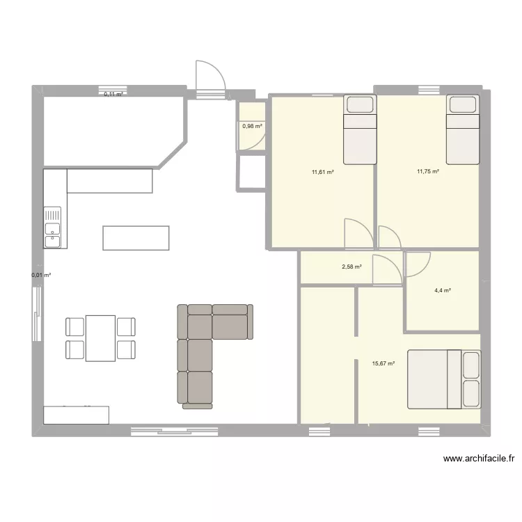 maison 2. Plan de 8 Pièces et 47 m² maison 2. Plan de 8 Pièces et 47 m²