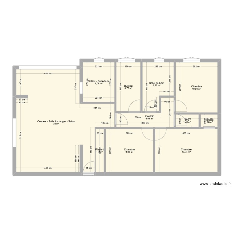 BON. Plan de 0 pièce et 0 m2