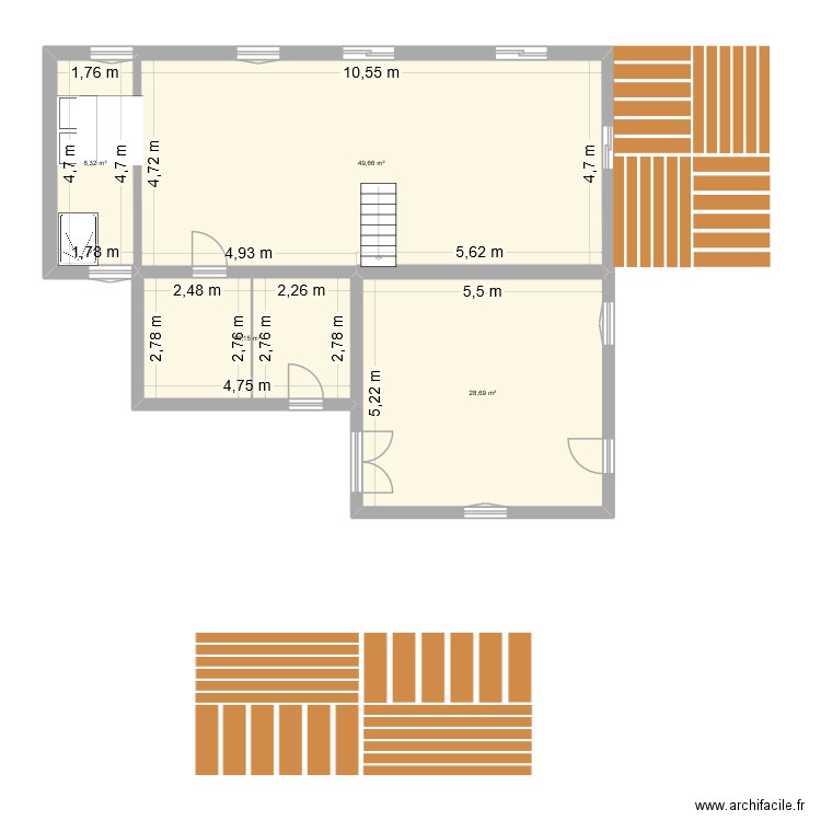 MACHOT 2. Plan de 7 pièces et 149 m2