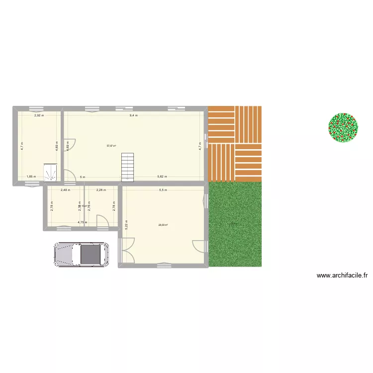 MACHOT 2. Plan de 6 pièces et 149 m²