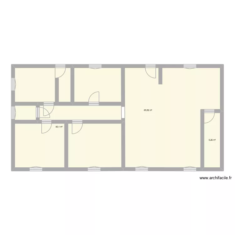 maison 1. Plan de 3  et 111 m²